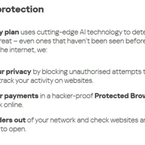 Kapersky Protection Features