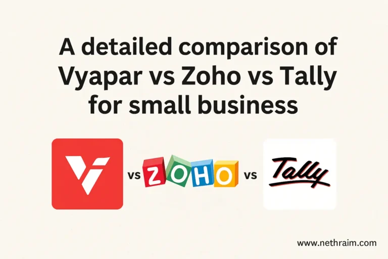 Vyapar vs Zoho vs Tally